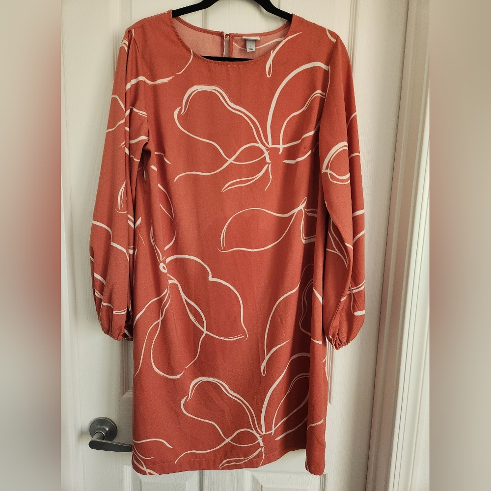 Orange Floral Dress